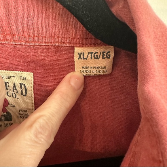 RedHead Men's Casual Button Down Shirt - Red - Picture 4 of 9